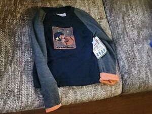 Vintage Tiny Tots Football Hero Navy Blue & Gray Embroidered Sweatshirt 4T NWT 