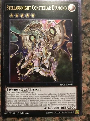 Yugioh Stellarknight Constellar Diamond SECE-EN051 Ultimate Rare 1st Edition   - Image 1 of 2
