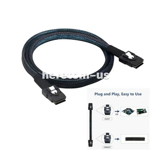 Mini-SAS to Mini-SAS Cable for RAID / HBA Card to Backplane SFF 8087 to SFF 8087 - Picture 1 of 12