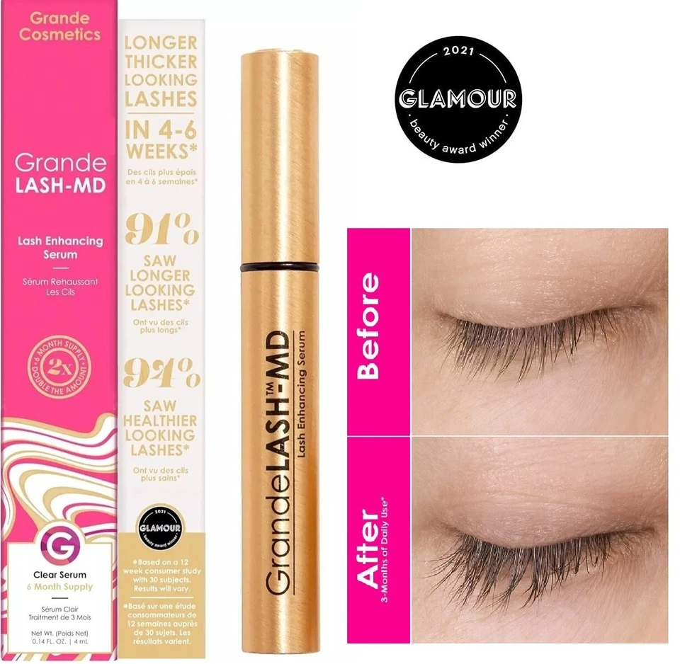 New Packaging GrandeLASH-MD Grande Lash Eyelash Enhancing Conditioning Serum 4ml