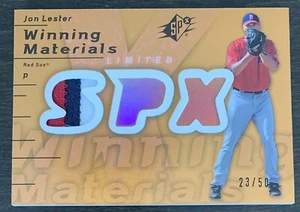 Jon LESTER🔥2007 SPx Winning Materials Limited Bronze PATCH Relic #WM-LE 23/50📈 - Picture 1 of 2