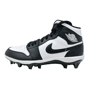 Nike Men's Jordan 1 Mid Td Soccer Cleats, White Black Black, 13 - Picture 1 of 6