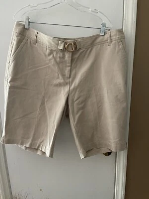 Bermudas Charter Club Pant Shop caqui - Para mujer talla 16 bolsillos chinos usados en excelente estado Foto 1 de 4
