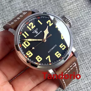 Reloj grande 46,5 mm Tandorio cristal zafiro NH35A PT5000 movimiento automático para hombre luminoso - Imagen 1 de 16