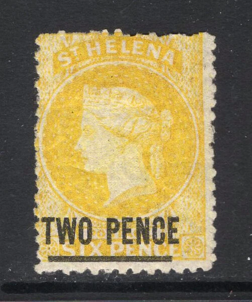 M25972 Santa Elena 1868 SG9 QV: 2d amarillo tipo B mm, gato 190 £ Foto 1 de 1