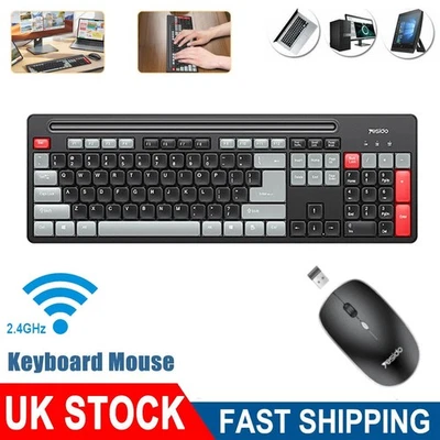 2.4GHz Wireless Keyboard And Mouse Set UK USB Dongle For PC Laptop Full Size UK - Image 1 of 4