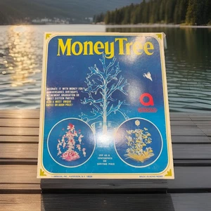 Centrotavola plastica albero soldi Amscan vintage anni 70 mai usato regalo compleanno attacca $ - Foto 1 di 3