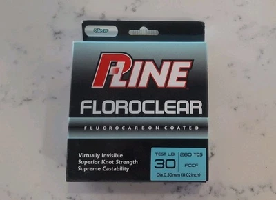 Línea de pesca P-Line Floroclear recubierta de fluorocarbono 30 lb 300 yd transparente FCCF-30 Foto 1 de 3