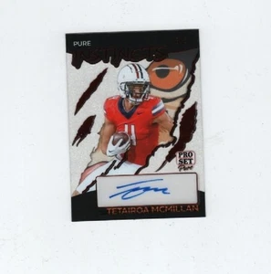 2024 Pro Set Pure Tetairoa McMillan Pure Instincts Auto RC 3/3 Panthers Stardust - Picture 1 of 1
