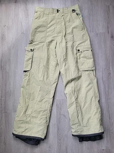90s Ride Snowboard MTN Dry Pants Waterproof Breathable Lined Mens Size Sm Khaki - Picture 1 of 10