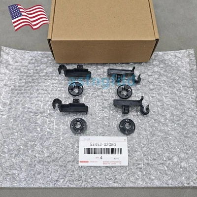 NEW 4x Hood Prop Rod Clamp Clip Bracket Fastener For Toyota Corolla 4Runner RAV4 - Изображение 1 из 4