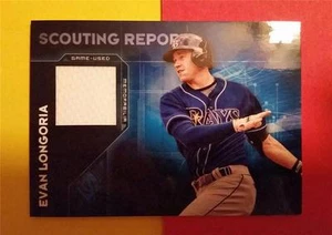 EVAN LONGORIA (SP) SCOUTING REPORT GAME USED JERSEY #SRR-EL RAYS * 2016 TOPPS - Picture 1 of 1