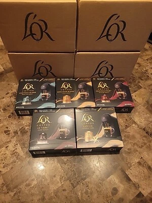 50 x L'OR Barista Pods Capsules. Variety Pack. 5 Flavors. LOR