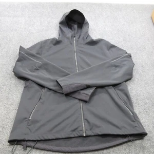 Lululemon Jacket Men 2XL Gray Stretch Hooded Full Zip Softshell Coat Performance - Picture 1 of 11