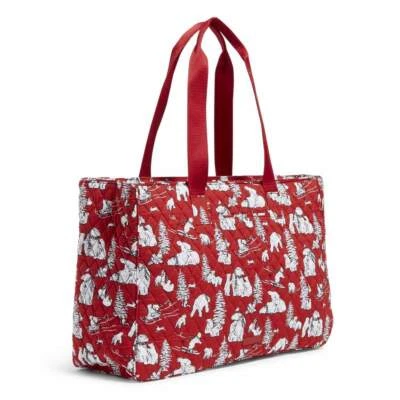 Vera Bradley Dual Compartment TRAVEL WORK SCHOOL Laptop Beary Merry Red New - Image 1 of 4