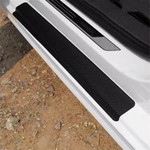 Car Interior Stickers Accessories Door Sill Scuff Cover Carbon Fiber Vinyl Wrap - Picture 1 of 12
