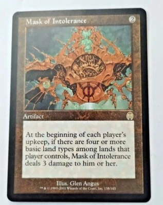 MTG Mask of Intolerance Apocalypse 138/143 Regular Rare - Uncirculated - Image 1 of 3
