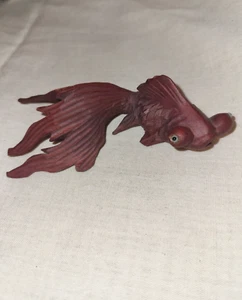 Koi Fish Figure, Carved, Vintage, Rosewood, EUC, Beautiful & Collectible - Picture 1 of 17