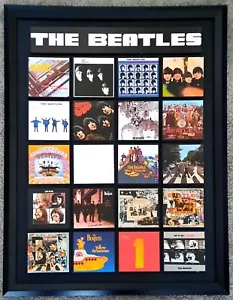 Beatles 20 CD Cover Anthology in Glass Framed Display Case - Picture 1 of 6