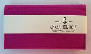 BB2 Pink MODERN WALLET felt durable natural material snap closure money holder - Picture 1 of 3