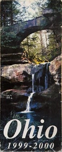 BROCHURE OHIO 1999 Waterfall Bridge Scenic Hocking Hills State Travel Map - Picture 1 of 2