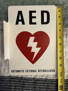 Lot Of 4 AED Wall Sign (10x7) - Picture 1 of 2