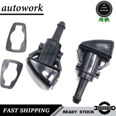 2X New Windshield Washer Wiper Spray Fluid Nozzle For Chrysler Dodge Ram Charger Foto 1 de 4
