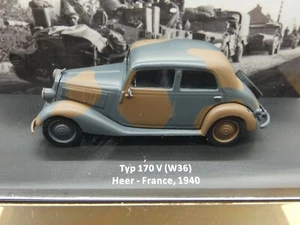 Mercedes TYPE 170 W36 FRANCE 1940 Militaire 1/43éme IXO N°22 Neuf Boite Origine - Foto 1 di 6