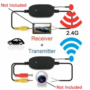 For Vehicle Monitor Connect Camera Reverse Backup Wireless Transmitter Receiver - Picture 1 of 12