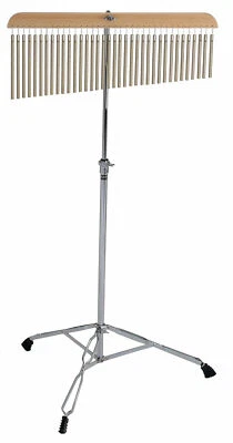 36 Klangstäbe Chimes Percussion einreihig für Latin Musik Naturholz-halterung