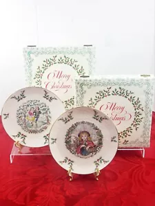 Vtg Royal Doulton Christmas Plates 1977/1978-With Original Boxes-Friendship-8.5" - Picture 1 of 15