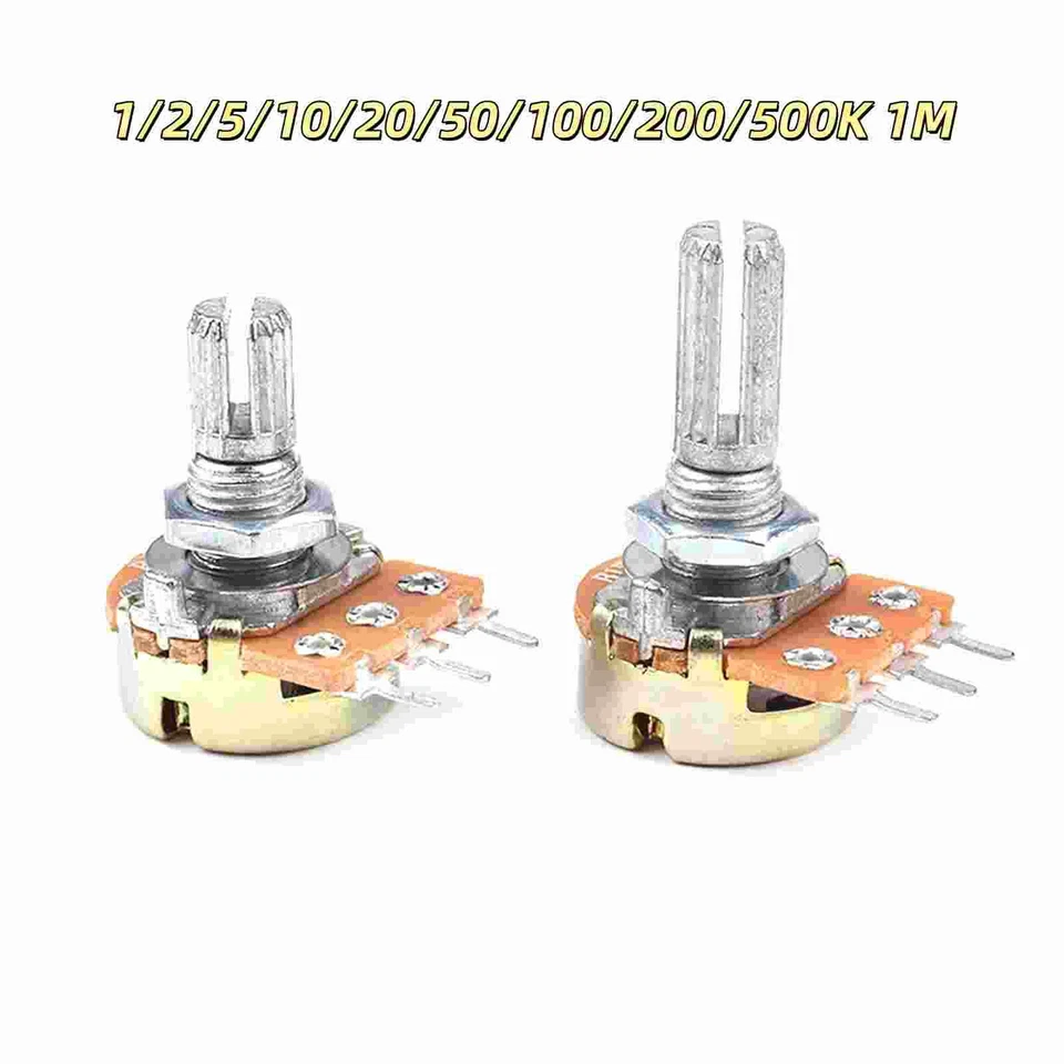1/2/5/10/20/50/100/200/500K 1M Variable Resistor Adjustable Linear Potentiometer - Image 1 of 4