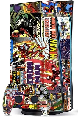 THE STICKER STUDIO LTD COMICS PATTERN STICKER/SKIN PLAYSTATION 5 CONSOLE/ REMOTE