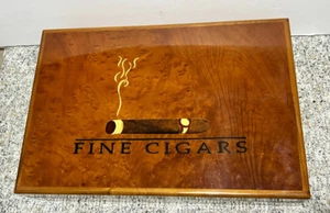 Diamond Crown Cigar Humidor Fine Cigars Wood Inlay - Picture 1 of 11