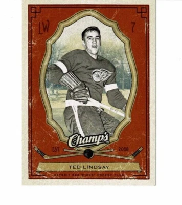 2009-10 UPPER DECK CHAMP'S RED #42 TED LINDSAY DETROIT RED WINGS - Image 1 of 2