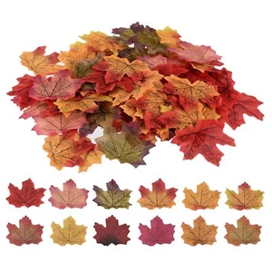 Artificial Leaves 1100Pcs Fall Maple Autumn Fake Leaf for Wedding Party Thank... - Picture 1 of 5