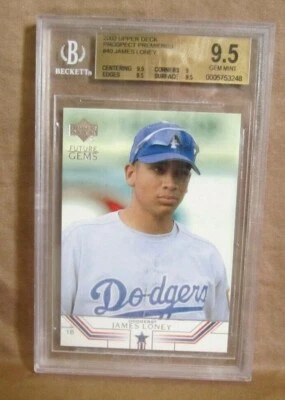 James Loney RC 2002 Upper Deck Premieres Rookie#40 BGS9.5!Dodgers 1B RC STAR - Image 1 of 2