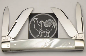 Vintage 1976 Hen & Rooster Solingen Four Blade Congress Knife Fiery Pearl MINT - Picture 1 of 16