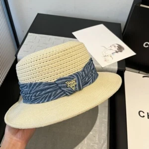 Louis Vuitton Straw & Gold Bowler Hat Size 57 cm – Rare Limited Edition - Picture 1 of 7