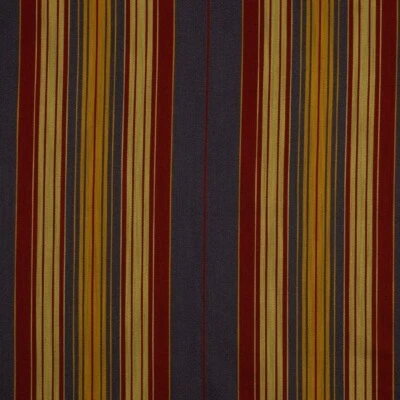 61 Yards fabric roll, Upholstery, Cotton Blend, 54" width, Stripes, Denim/Cherry - Image 1 of 4