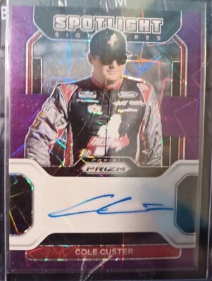 2022 Panini Prizm - Spotlight Signatures Purple Velocity Prizm #SS-CC Cole... - Image 1 of 2