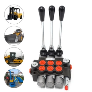 3 Spool Monoblock Hydraulic Directional Control Valve Adjustable Pressure 11 GPM - Picture 1 of 11