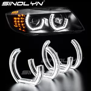 For BMW 3 E90 E92 E93 F30 F31 M5 LED Angel Eyes Halo Rings 3D DTM LCI M4 Style - Picture 1 of 12