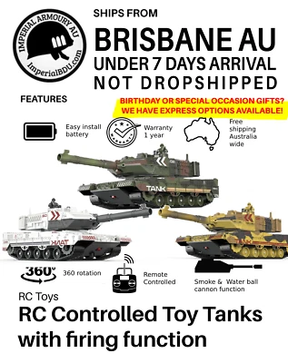 2.4G Remote Control RC Battle Tank , Leopard 2 type with working cannon + Video - Image 1 of 4