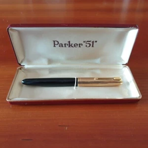VINTAGE COLLEZIONE STILOGRAFICA PARKER " 51 " OTTIMA TAPPO ORO 12 CT. SCATOLA - Imagen 1 de 10