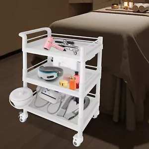 360° 3-Tier Salon Trolley Rolling Cart Storage Station Equipment For Beauty SPA - Picture 1 of 21