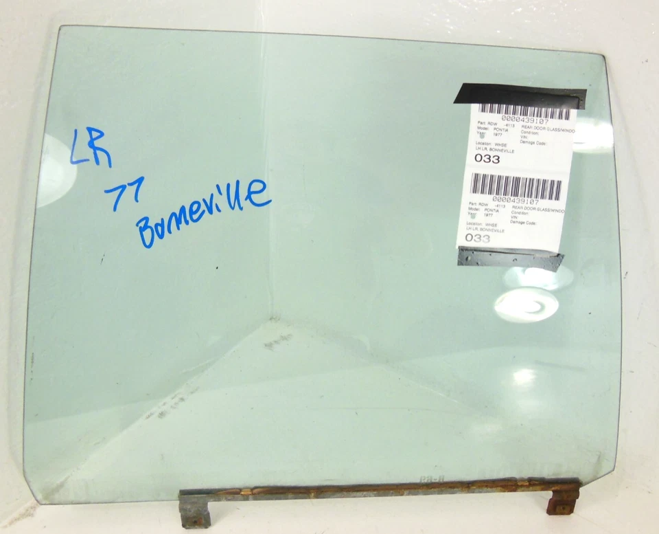 1977-1979 Pontiac Bonneville Sedan Sdn Rear Door Window Glass Driver Left LH OEM Foto 1 de 1