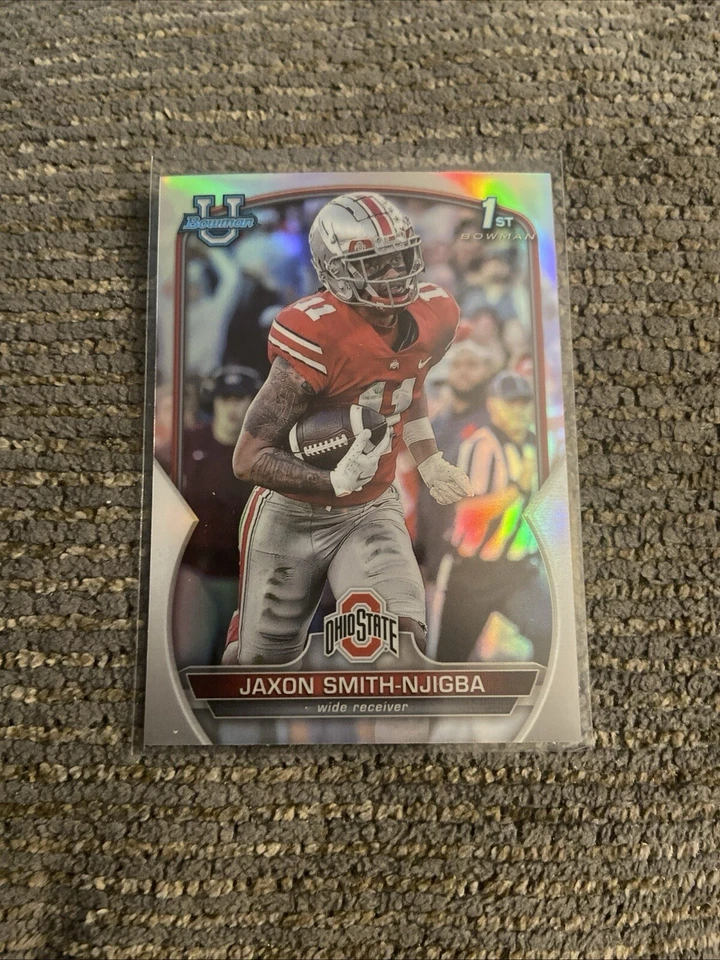 Jaxon Smith-Njigba RC - 2022 1st Bowman University Chrome #78 - Silver Refractor - Image 1 of 1