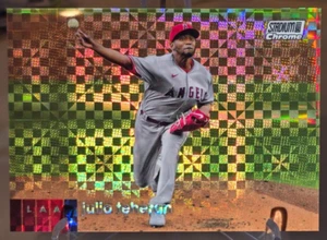 Julio Teheran 2020 Topps Stadium Club Chrome X-Fractor #365 LA Angels - Picture 1 of 2