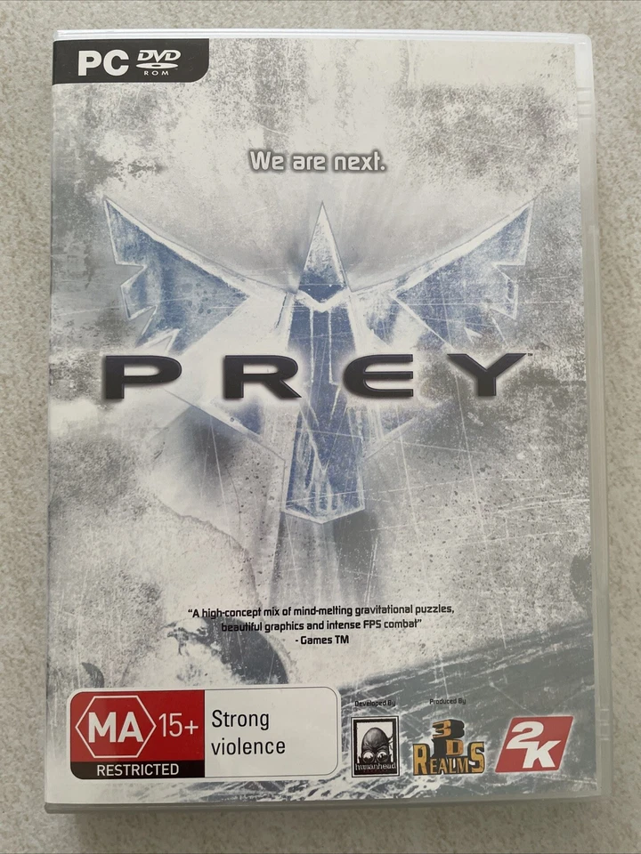 PREY PC DVD-ROM RARO DVDROM 2006 JUEGO DE COMPUTADORA HUMANHEAD STUDIOS MONSTRUO Foto 1 de 3
